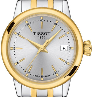 Tissot T Classic Dream Lady Silver Dial Two Tone Steel Strap Watch for Women - T129.210.22.031.00 Authentic Buy Shop Now