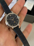 Emporio Armani Mia Moonphase Blue Dial Blue Leather Strap Watch for Women - AR11629 Authentic Buy Shop Now