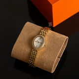 Tory Burch Oval Mother of Pearl Dial Gold Steel Strap Watch for Women - TBW6034 Authentic Buy Shop Now