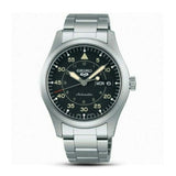 Seiko 5 Sports Flieger Automatic Black Dial Silver Steel Strap Watch for Men - SRPH27K1 Authentic Buy Shop Now