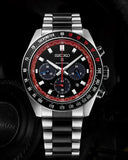 Seiko Prospex Speedtimer Solar Chronograph Datsun 240Z Collaboration Limited Edition Black Dial Two Tone Steel Strap Watch for Men - SSC957 Authentic Buy Shop Now