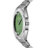 D1 Milano Ultra Thin Moss Green Dial Silver Steel Strap Watch for Men - D1-UTBJ06 Authentic Buy Shop Now