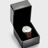 Emporio Armani Kappa Silver Dial Brown Leather Strap Watch for Men - AR11173 Authentic Buy Shop Now