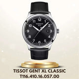 Tissot T-Sport Gent XL Black Dial Black Leather Strap Watch for Men - T116.410.16.057.00 Authentic Buy Shop Now