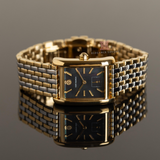 Tory Burch Eleanor Mother of Pearl Black Dial Two Tone Steel Strap Watch for Women - TBW1084 Authentic Buy Shop Now
