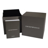 Emporio Armani Racer Chronograph Silver Dial Black Leather Strap Watch for Men - AR11677 Authentic Buy Shop Now