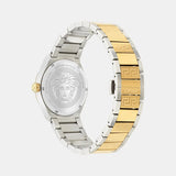 Versace V-Auria Quartz Green Dial Two Tone Steel Strap Watch for Men - VE0F00425 Authentic Buy Shop Now