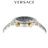 Versace Greca Logo Diver Quartz Black Dial Two Tone Steel Strap Watch for Men - VE8G00424 Authentic Buy Shop Now