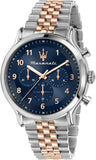 Maserati Epoca Limited Edition Chronograph Blue Dial Two Tone Steel Strap Watch for Men - R8873618021 Authentic Buy Shop Now