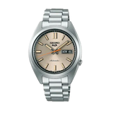 Seiko 5 Sports SNXS Series Automatic Beige Dial Silver Steel Strap Watch for Men - SRPK91K1 Authentic Buy Shop Now