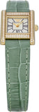 Emporio Armani Classic White Dial Green Leather Strap Watch for Women - AR11661 Authentic Buy Shop Now