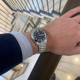 Seiko 5 Sports SNXS Automatic Blue Dial Silver Steel Strap Watch for Men - SRPK87K1 Authentic Buy Shop Now