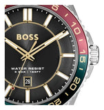 Hugo Boss Runner 3H Black Dial Silver Steel Strap Watch for Men - 1514210 Authentic Buy Shop Now