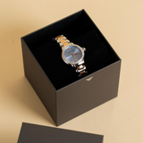 Emporio Armani Three Hand Blue Dial Two Tone Steel Strap Watch for Women - AR11597 Authentic Buy Shop Now