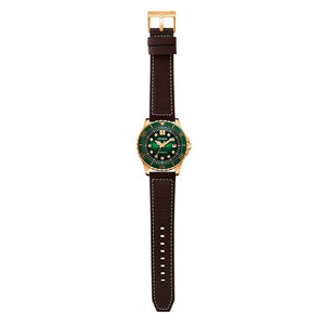 Citizen Mechanical Automatic Green Dial Brown Leather Strap Watch for Men - NJ0173-18X Authentic Buy Shop Now