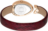 Just Cavalli Diversa Snake Rose Gold Dial Red Leather Strap Watch for Women - JC1L321L0045 Authentic Buy Shop Now