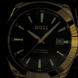 Hugo Boss Strike Blue Dial Gold Steel Strap Watch for Men - 1514172 Authentic Buy Shop Now