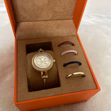Tory Burch Riva Rose Gold Dial Rose Gold Steel Strap Watch for Women - TBW4037 Authentic Buy Shop Now