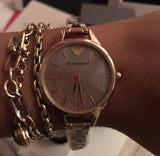 Emporio Armani Aurora Multitone Dial Gold Steel Strap Watch for Women - AR11140 Authentic Buy Shop Now