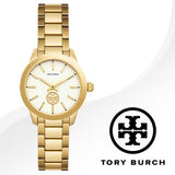 Tory Burch Collins White Dial Gold Steel Strap Watch for Women - TBW1300 Authentic Buy Shop Now
