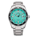 Citizen Mechanical Automatic Turquoise Dial Silver Steel Strap Watch for Men - NJ0170-83X Authentic Buy Shop Now