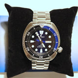 Seiko Prospex Deep Blue Batman Turtle Diver's Automatic Blue Dial Silver Steel Strap Watch for Men - SRPC25J1 Authentic Buy Shop Now