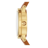 Tory Burch Collins Quartz White Dial Brown Leather Strap Watch for Women - TBW1304 Authentic Buy Shop Now