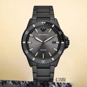 Emporio Armani World Explorer Black Dial Black Steel Strap Watch for Men - AR11398 Authentic Buy Shop Now