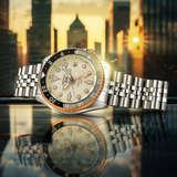 Seiko 5 GMT Sport Asia Exclusive Limited Edition Off White Dial Silver Steel Strap Watch for Men - SSK046K1 Authentic Buy Shop Now