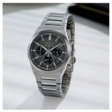 Seiko Conceptual Chronograph Grey Dial Silver Steel Strap Watch for Men - SSB455P1