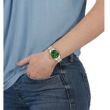 Versace Hellenyium Quartz Green Dial Two Tone Steel Strap Watch for Women - VEHU00420 Authentic Buy Shop Now