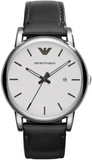 Emporio Armani Luigi White Dial Black Leather Strap Watch for Men - AR1694 Authentic Buy Shop Now