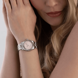 Emporio Armani Federica Pink Dial Silver Steel Strap Watch for Women - AR11658 Authentic Buy Shop Now