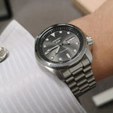 Seiko 5 Sports Automatic Grey Dial Silver Steel Strap Watch for Men - SRPE51K1 Authentic Buy Shop Now