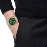 Versace Greca Logo Diver Quartz Green Dial Two Tone Steel Strap Watch for Men - VE8G00524 Authentic Buy Shop Now