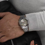 Seiko 5 Sports SNXS Series Automatic Beige Dial Silver Steel Strap Watch for Men - SRPK91K1 Authentic Buy Shop Now