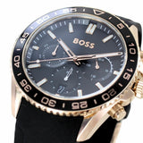 Hugo Boss Runner Chronograph Black Dial Black Silicone Strap Watch for Men - 1514168 Authentic Buy Shop Now