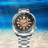 Seiko Prospex US Special Edition King Turtle Automatic Brown Dial Silver Steel Strap Watch for Men - SRPH55 Authentic Buy Shop Now