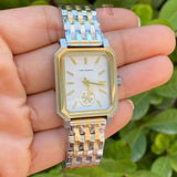 Tory Burch Robinson White Dial Two Tone Steel Strap Watch for Women - TBW1501 Authentic Buy Shop Now