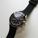 Hugo Boss Runner Chronograph Black Dial Black Silicone Strap Watch for Men - 1514168 Authentic Buy Shop Now