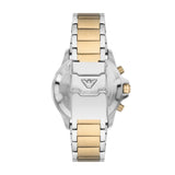 Emporio Armani Sea Explorer Chronograph Green Dial Two Tone Steel Strap Watch for Men - AR11586 Authentic Buy Shop Now