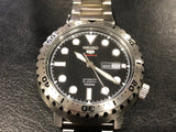 Seiko 5 Sports Automatic Black Dial Silver Steel Strap Watch for Men - SRPC61J1 Authentic Buy Shop Now
