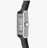 Emporio Armani Classic Crystals Silver Dial Black Leather Strap Watch for Women - AR11660 Authentic Buy Shop Now