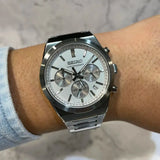 Seiko Conceptual Chronograph White Dial Silver Steel Strap Watch for Men - SSB451P1 Authentic Buy Shop Now