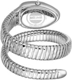 Just Cavalli Glam Evo 8 Pink Dial Silver Steel Strap Watch for Women - JC1L225M0015