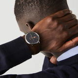 Lacoste Moon Multifunction Blue Dial Brown Leather Strap Watch for Men - 2010976 Authentic Buy Shop Now