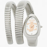 Just Cavalli Glam Evo 5 Silver Dial Silver Steel Strap Watch for Women - JC1L228M0015