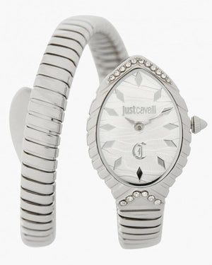 Just Cavalli Unica Silver Dial Silver Steel Strap Watch for Women - JC1L322M0015 Authentic Buy Shop Now