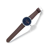 Lacoste Moon Multifunction Blue Dial Brown Leather Strap Watch for Men - 2010976 Authentic Buy Shop Now