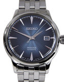 Seiko Presage Cocktail Time Automatic Blue Dial Silver Steel Strap Watch for Men - SRPB41J1 Authentic Buy Shop Now